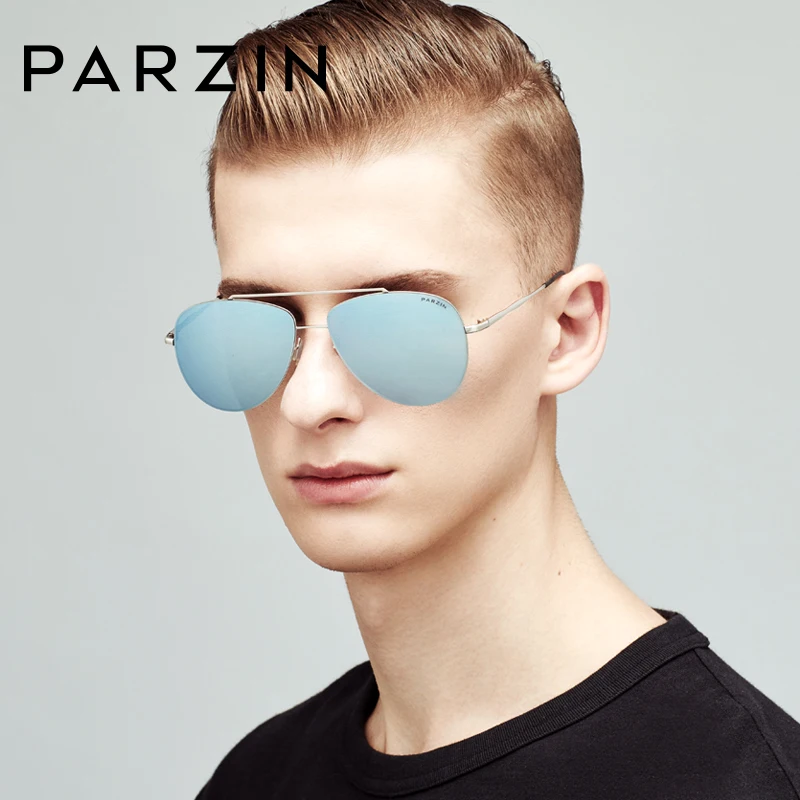 Мужчины Высокого Качества Солнцезащитные Очки PARZIN Марка Cool Pilot Классический