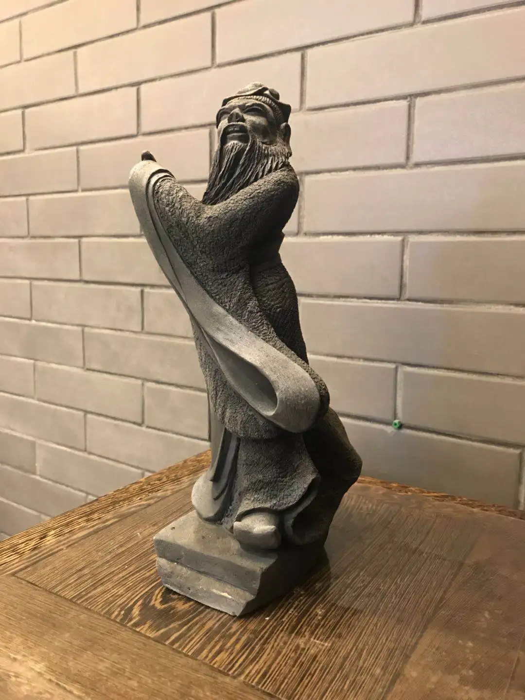 31 см статуя Будды Конфуция Будды decoracion estatua домашний декор статуи на заказ деревянная глина скульптура Буда ручной работы escultura