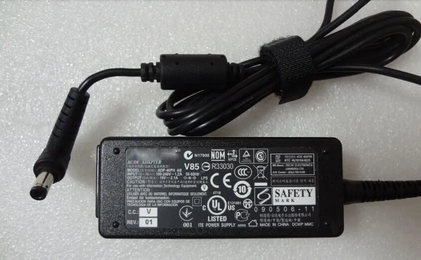 Новый тонкий оригинальные подлинные комплектующие изделия 40 W 19 V 2.1A адаптер
