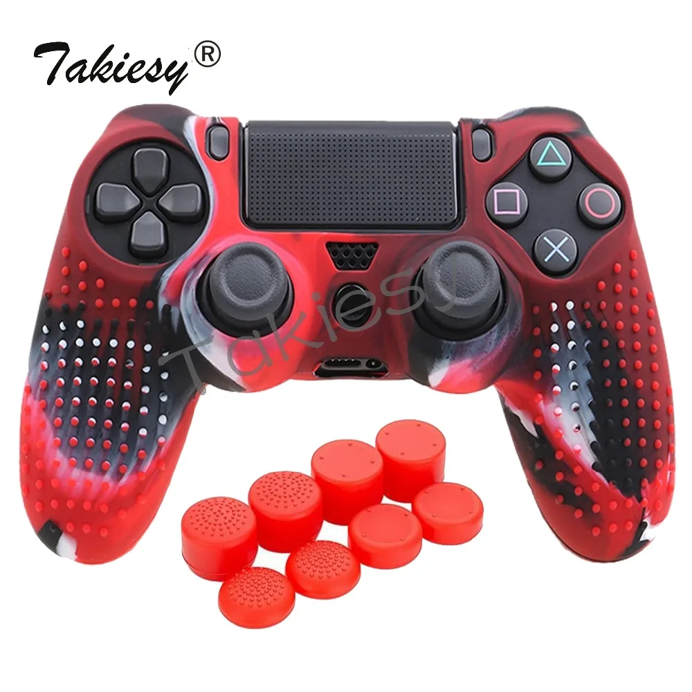 Takiesy 9 в 1 для Dualshock 4 PS4 Slim Pro контроллер шипованных кожи Премиум Защитная мягкие