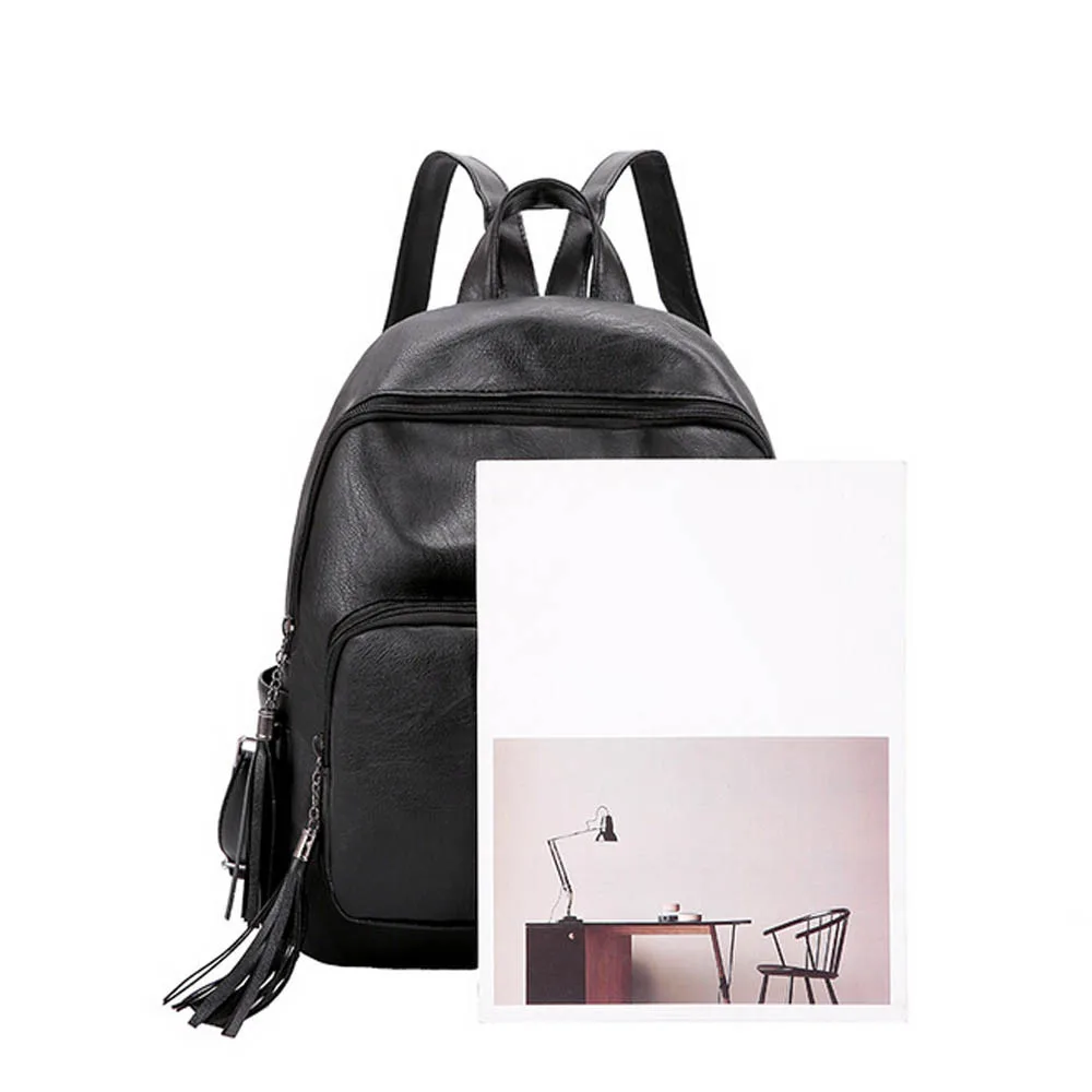 Женский рюкзак Aelicy из искусственной кожи с кисточками на молнии|mochila fashion|backpack