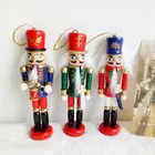 6 шт.компл. рождественские украшения Щелкунчик деревянный солдатский Кукольный 12 см оловянная игрушка 6 шт. декоративный кулон