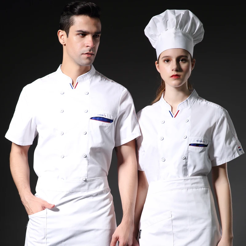 3 цвета унисекс форма повара для пекарни с коротким рукавом новая шеф-повара