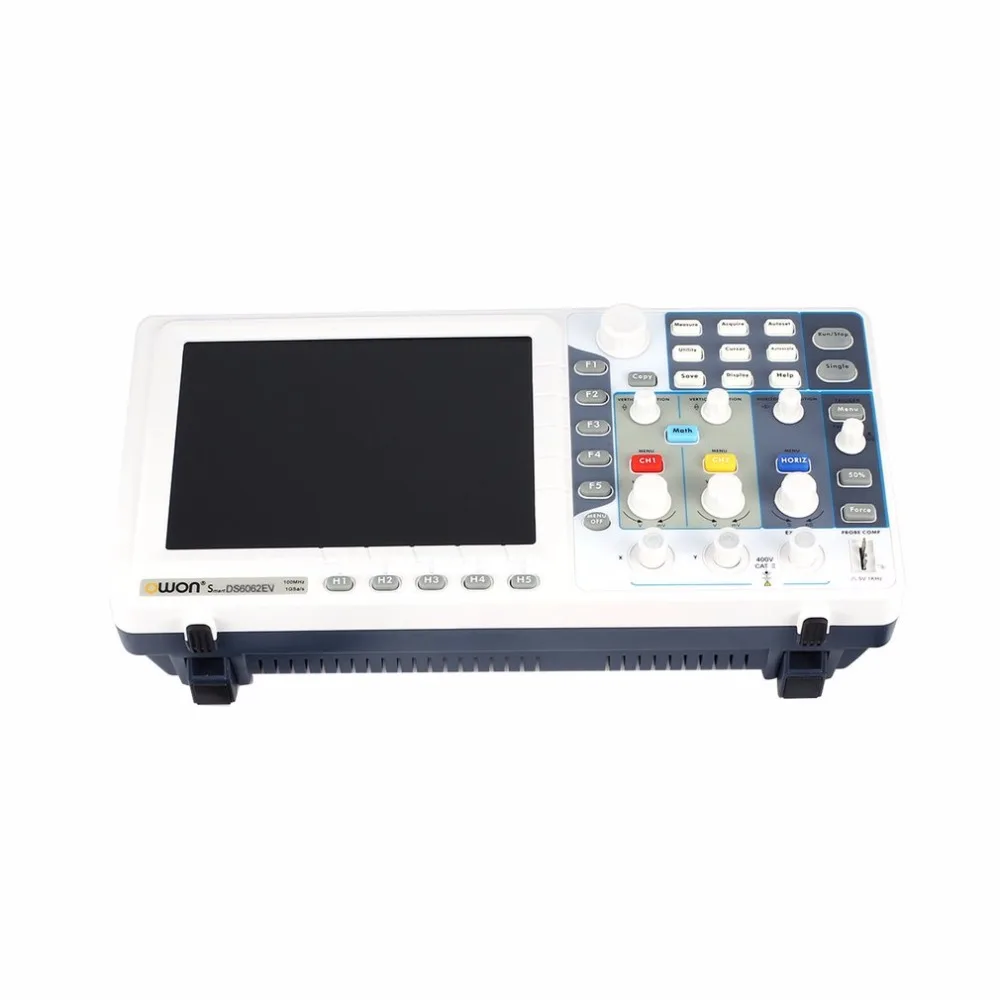 Owon SDS6062EV 8 дюймов цифровой осциллограф 60 МГц 2 + 1 каналы запись USB генератор