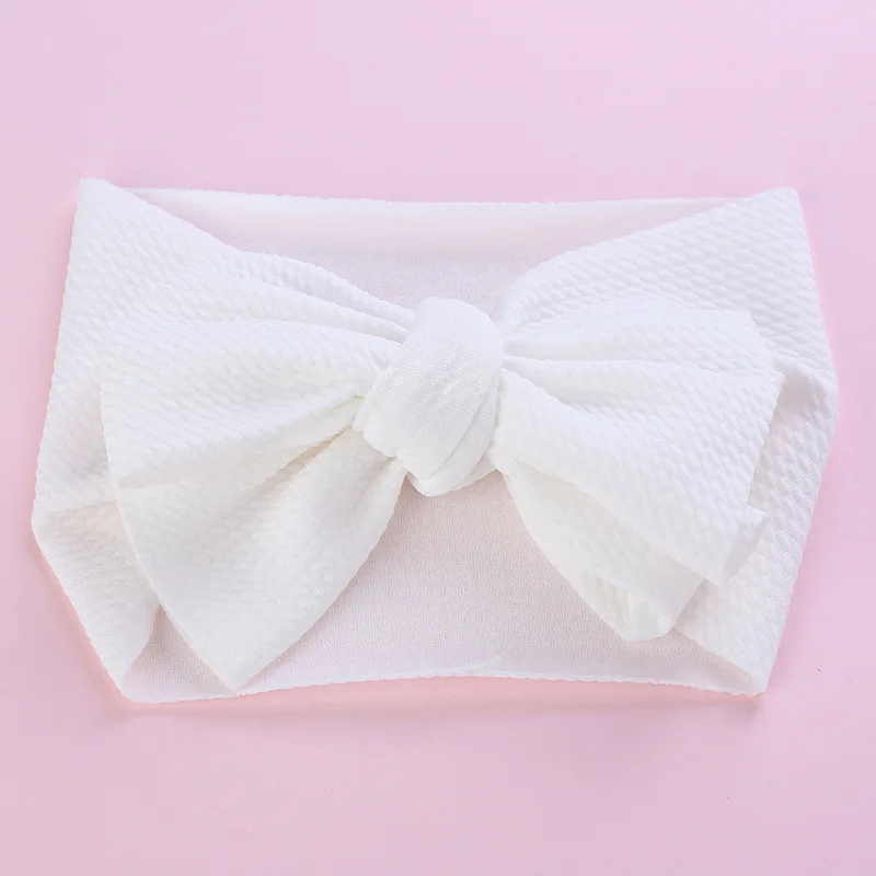 Style 2-Pearl White Большой бант Младенческая чалма, топ с бантом детские повязки на голову для девочек, регулируемый бант головная повязка в виде чалмы повязка на голову с большим бантом - Цвет: Style 2-Pearl White