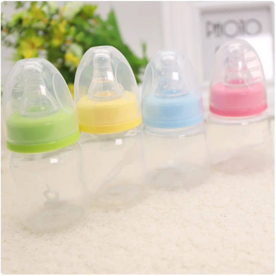 1 Pcs Hot Newborns Baby Bottles Toddlers Drinking Water Feeding Mini PP Bottle Boys&Girls Care Solid Colors Milk 60 ML Bottles