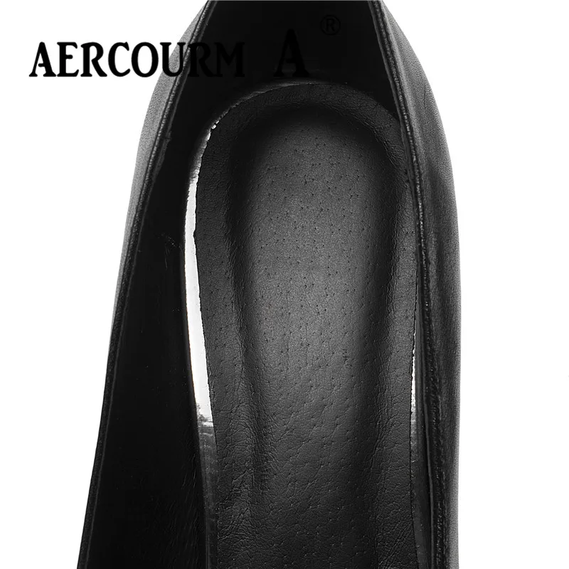 Aercourm A/; женские туфли-лодочки из коровьей кожи; Женские однотонные кожаные туфли с закрытым носком; модельные туфли на высоком квадратном каблуке; Цвет черный, зеленый