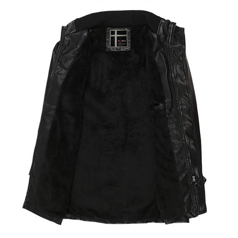 2017 новое прибытие черная кожа замши толстые длинные кожаная куртка шерсти лайнер