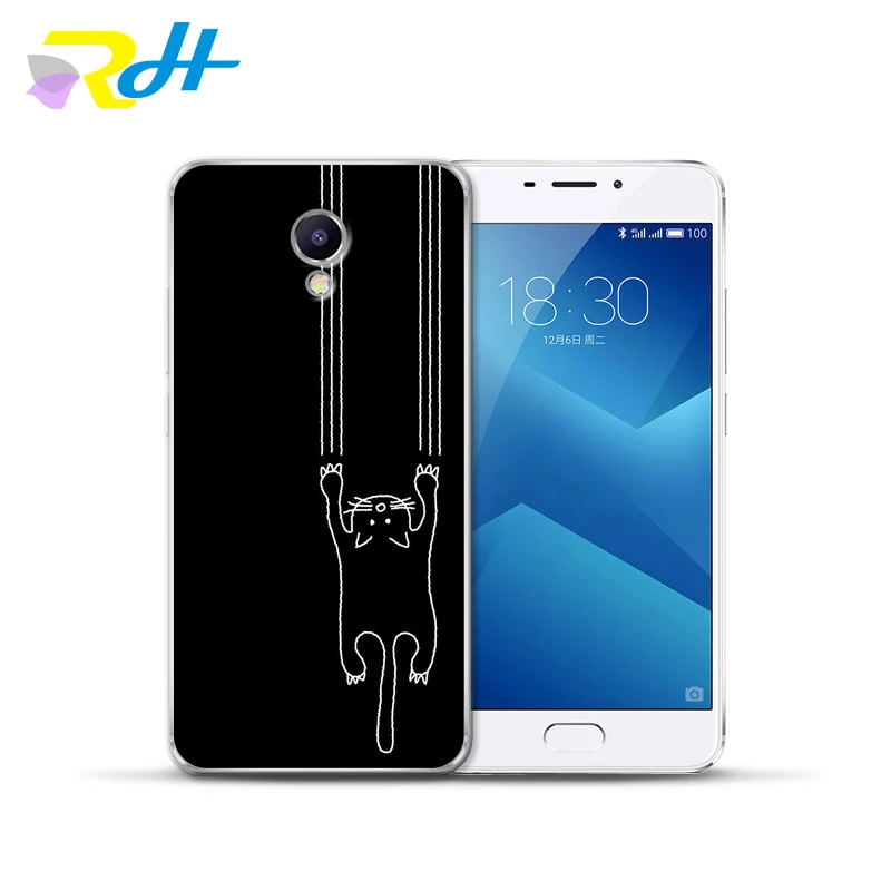 Чехол Etui для Meizu U10 U20 M5 Note M5C M3C Pro 6 M3S Max M5S M6 M3 модный черно-белый чехол 8 сезона |