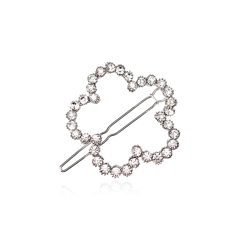 M MISM Модные полые блестящие стразы цветок аксессуары для волос Принцесса девушки