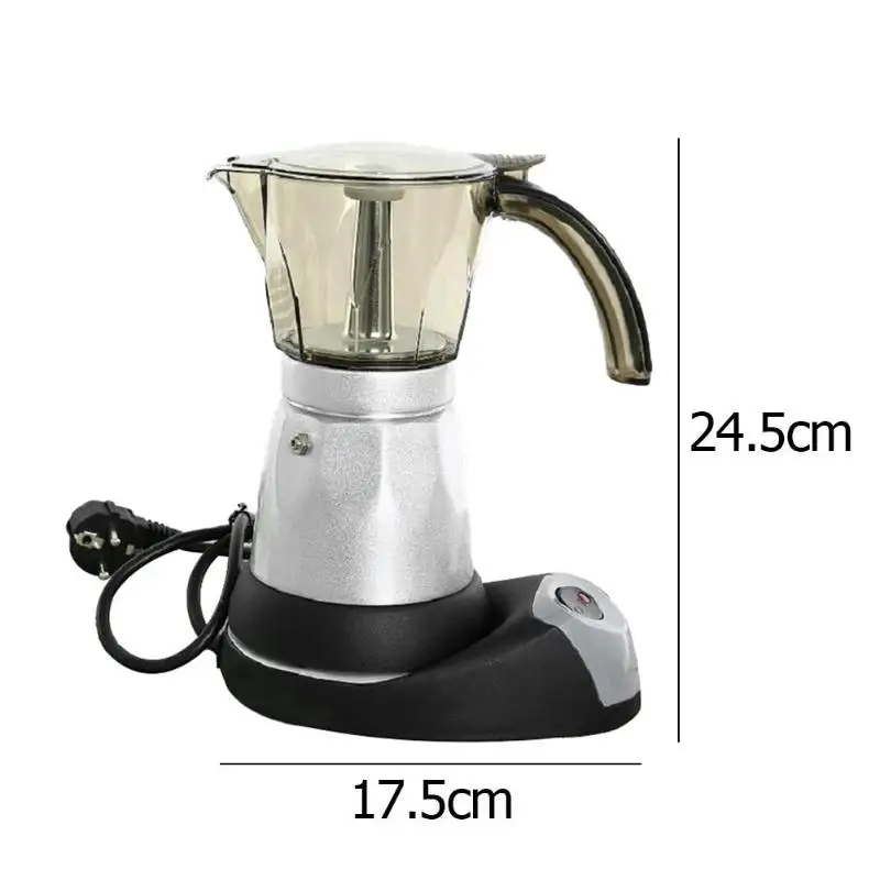 150ml 150/300 мл 3 до 6 чашки электрический итальянский топ Moka Кофе горшок кофейники инструмент фильтр картридж алюминиевый электрическая кофеварка для Эспрессо чайник - Цвет: 150ml