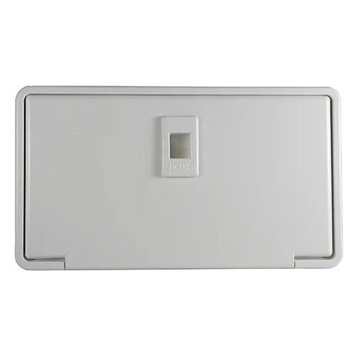 

Arctic White /Black Exterior Transom Shower with Latching/Locking door RV Boat