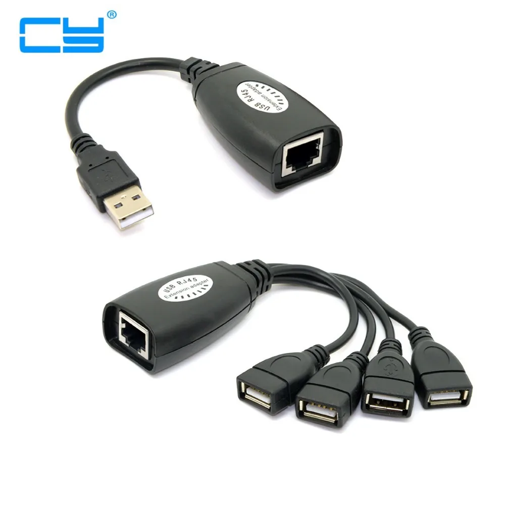Удлинитель кабеля RJ45 CAT5E CAT6 с USB-клавиатурой и мышью 4 порта | Компьютеры офис