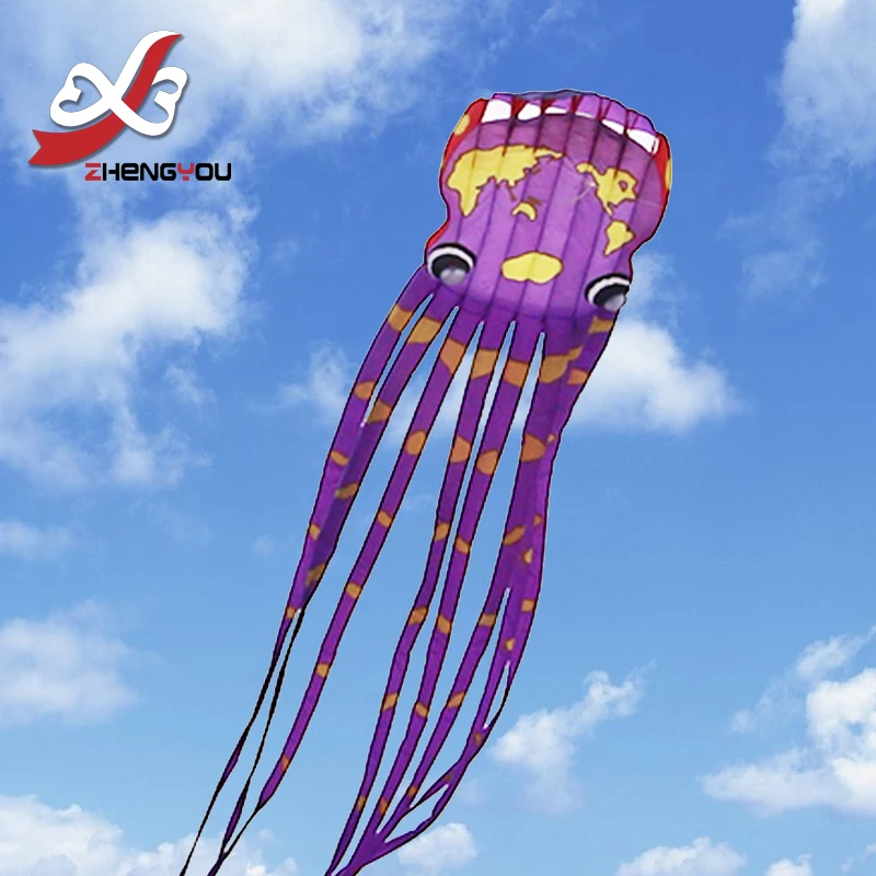 Latawiec игрушки Ветер туннель мягкий кайт windsock 30 м фиолетовый карта мира Осьминог