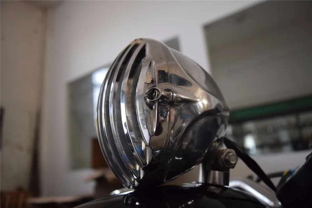 

Free shipping NEW cafe racer Motorcycle Headlight CUSTOM ALUMINUM led HEAD LIGHT FOR HARLEY and davison