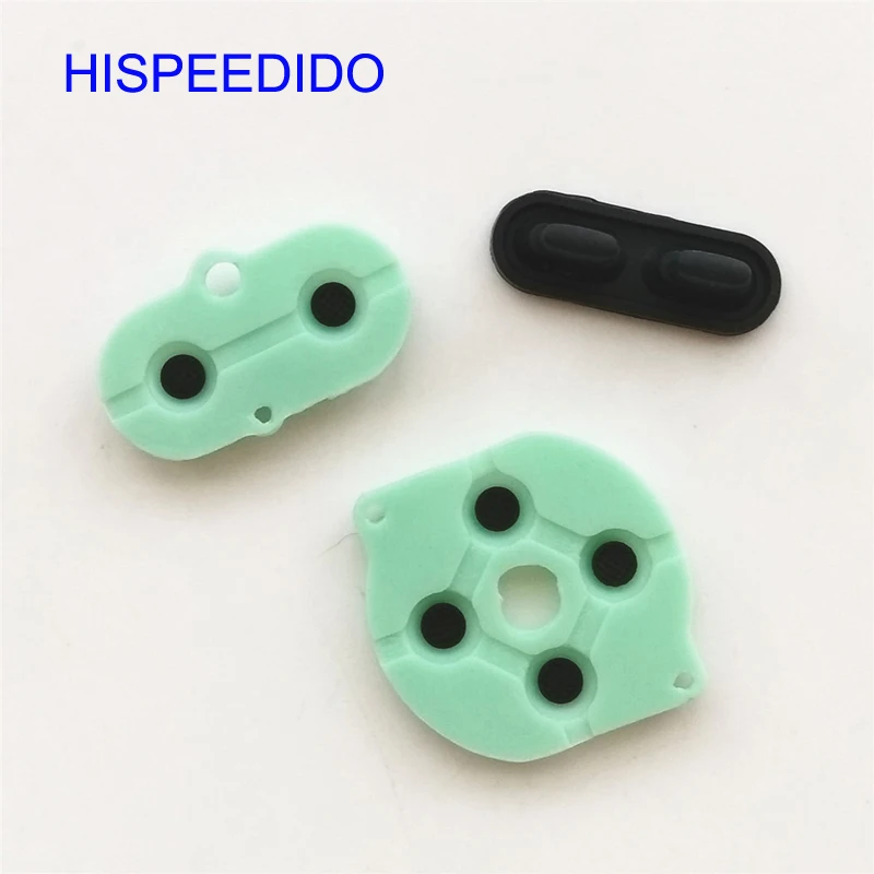 Hispeedo 2 комплекта резиновый проводящий кнопки для nintendo для игры мальчик цвет GBC силиконовые кнопки-подкладки A-B D Pad пусковые клавиатуры