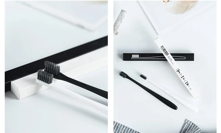 1pc Soft Bristle Toothbrush Portable Bamboo Charcoal Toothbrush Eco Friendly Brush Oral Cleaning Care Tools Household Supplies