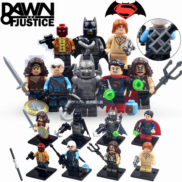 8 шт. Бэтмен против Супермена чудо женщина сокрытие Deathstroke Dawn of Justice миньфиг Супер