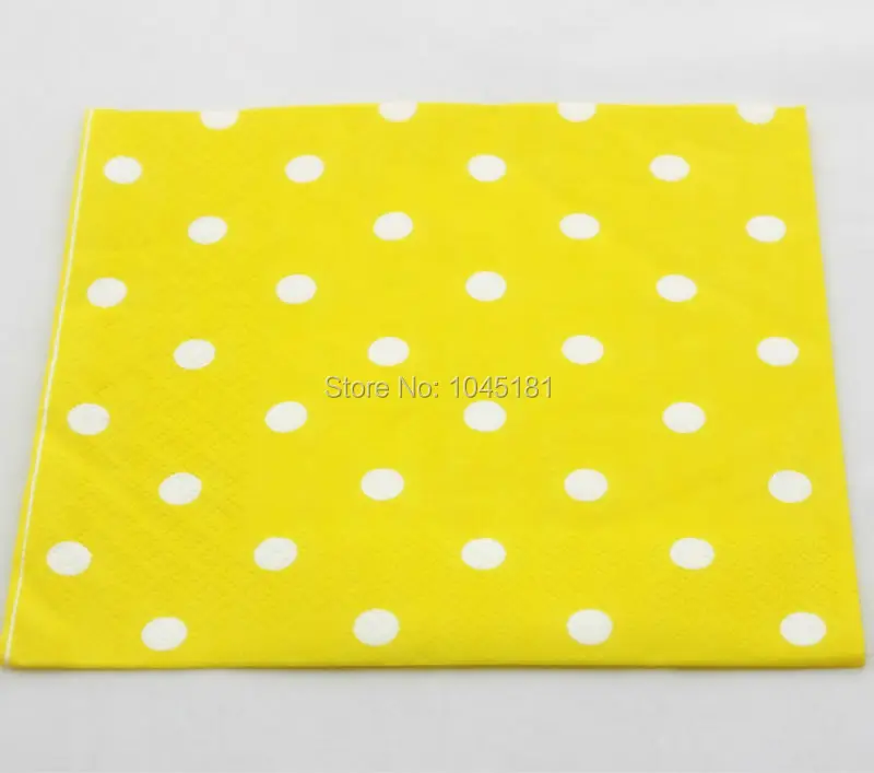 

ipalmay Free Shipping 33*33*2 CM Baby Shower Wedding Paper Decoration Napkins Serviettes Polka dot Party Paper Napkins