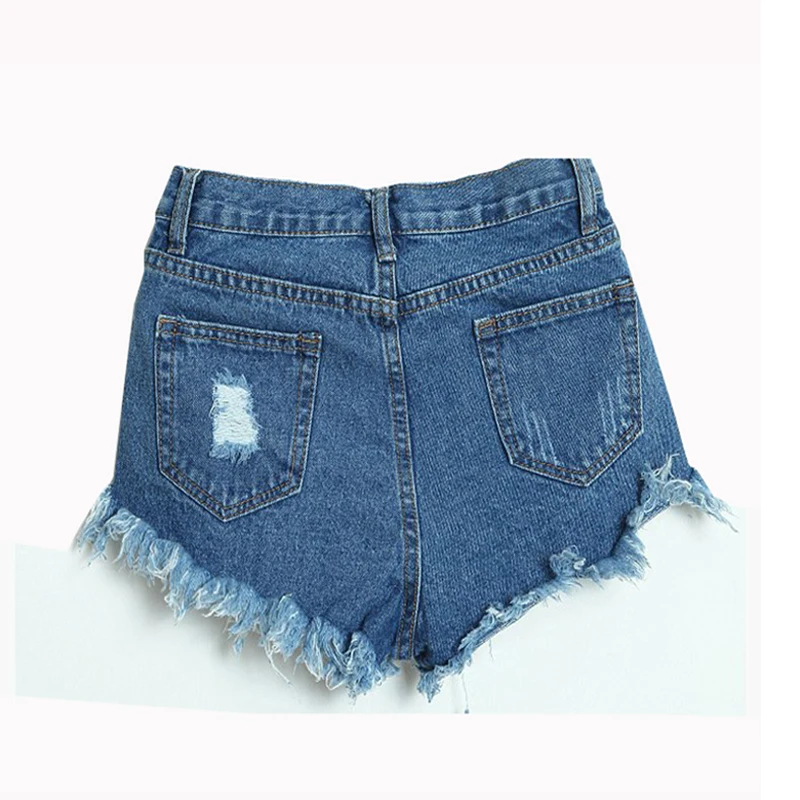 GOPLUS 2019 Summer Women Candy Color Hole Denim Shorts High Waist Solid Casual Jeans Vintage Cotton Short Pants Plus Size | Женская