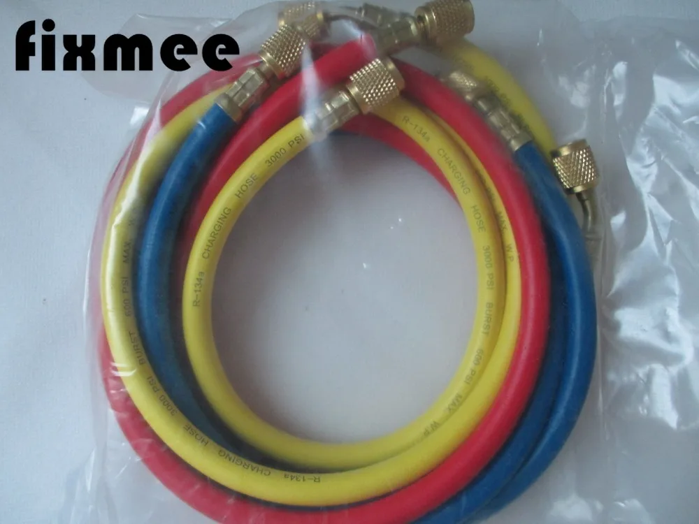 Набор зарядных шлангов R134a шлангы 1/4 &quotSAE Female для r R410a R22 R12 R502 инструменты