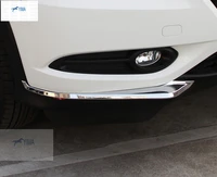 lapetus abs front lights lamps lower bumper protector cover trim 2 pcs for honda vezel hr v 2014 2015 2016 2017 auto accessories