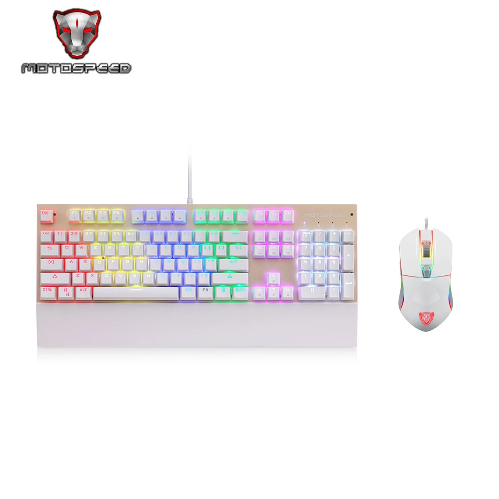 Motospeed CK108 механическая клавиатура 104 ключей русский и английский Проводная RGB
