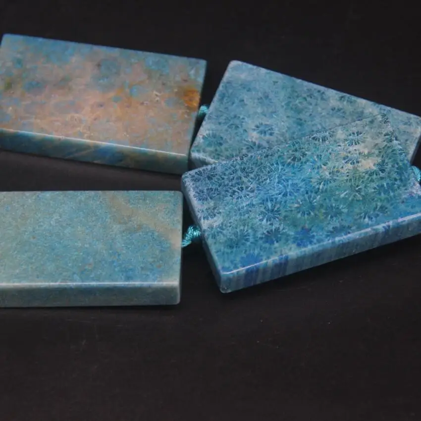 7 шт./нить прямоугольная плита большого размера бусины синие коралловые