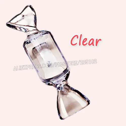 Clear 5 шт./лот, милая коробка для конфет, аксессуары для рукоделия, акриловый крошечный дисплей для хранения ногтей, художественные украшения, бусины, контейнер для рукоделия чехол - Цвет: Clear