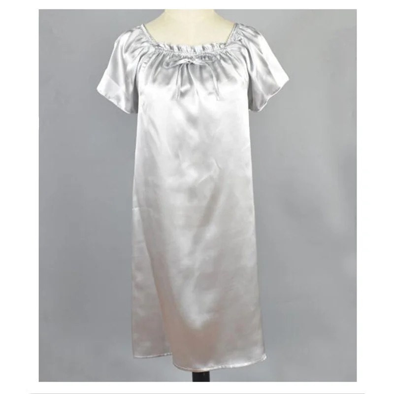NEW ARRIVAL Mulberry Silk Nightdress Natural Satin Silk Nightgown Soft&Cool Summer Sleepshirts Nightwear Multicolor