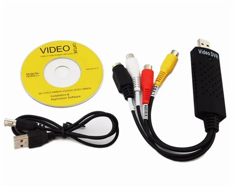 Новое поступление USB 2 0 Easycap захват 4 канальный видео ТВ DVD VHS Аудио Захват адаптер