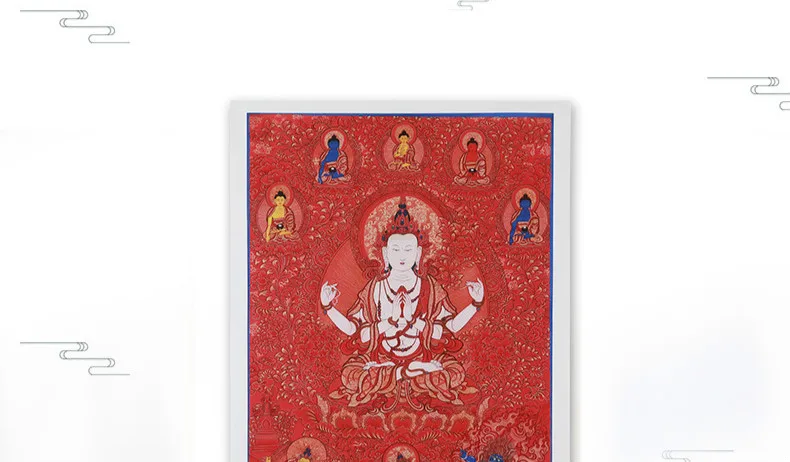 Thangka в этническом стиле, декоративная живопись, гостиная, настенные украшения, живопись, особенности тибетской культуры, картины