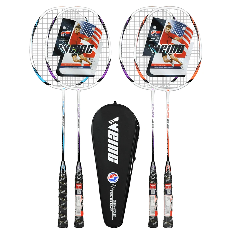 WEING 813 ракетка для бадминтона из углеродного волокна с сумкой ракетки Padel Raqueta |