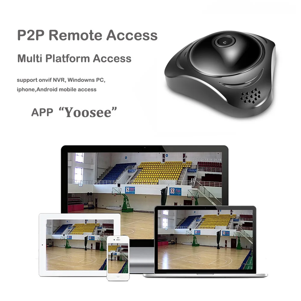 AZISHN 960P 3D VR Wi-Fi камера 360 градусов панорамная IP-камера МП/3 Мп рыбий глаз
