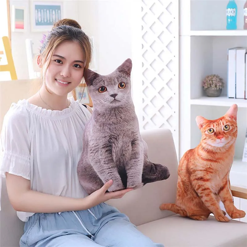 Плюшевые кошачьи подушки, мягкие куклы, игрушки, Мультяшные животные, подушка для дивана, кровати, Декор, милые плюшевые игрушки для детей, подарок