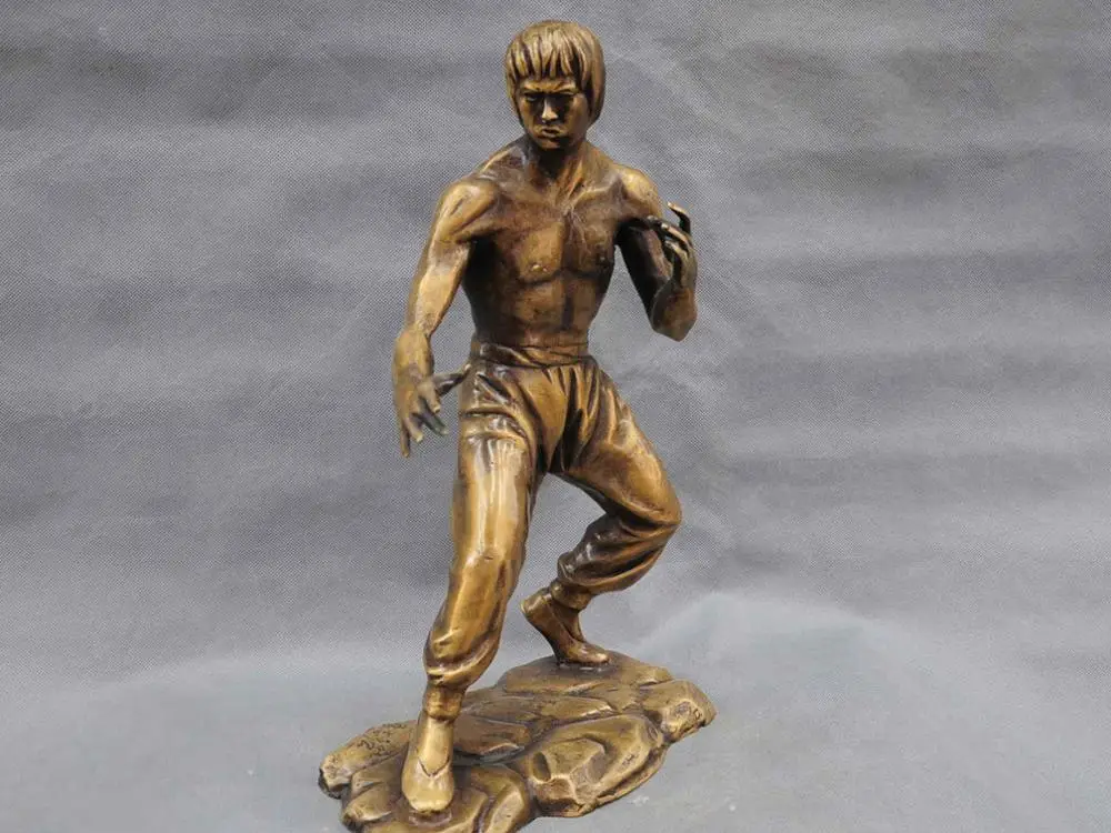 17 &quotКитай ли сиу Лоонг Кунг фу Мастер Брюс Ли бронзовая статуя|statue|statue bronzestatue china |