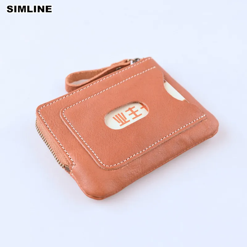 SIMLINE из натуральной кожи Для мужчин кошелек Мужчин's Винтаж ручной работы