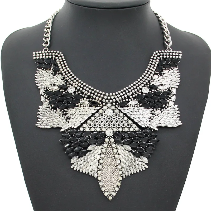Женское винтажное большое массивное ожерелье модное дизайнерское Ожерелье