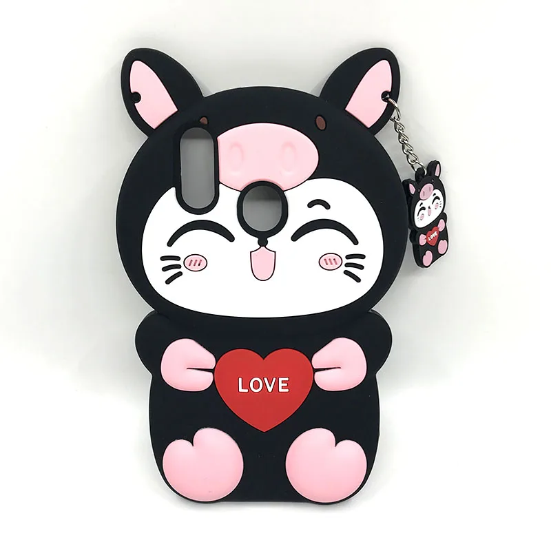 love cat black Силиконовый чехол для huawei Nova 3 3i чехол милый 3D мультяшный чехол для Nova3 Nova3i INE-LX2 INE-LX9 Мягкий защитный чехол - Цвет: love cat black
