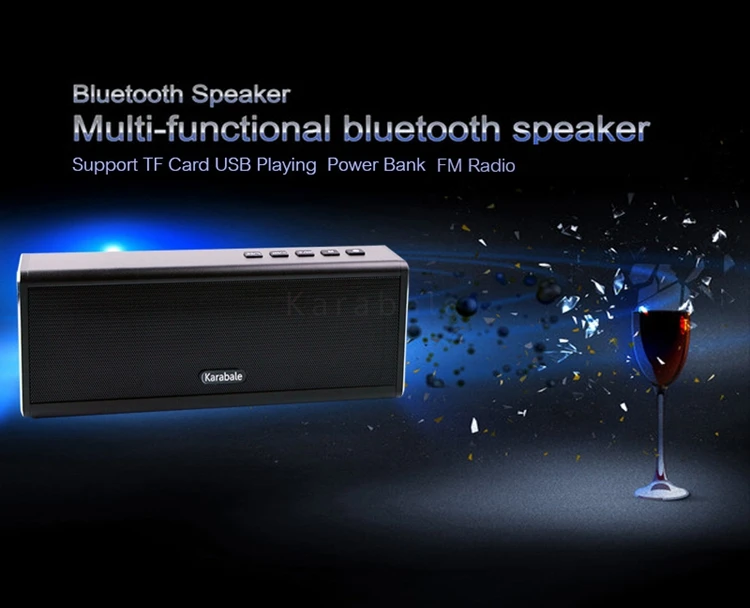 20 Вт портативный металлический Bluetooth динамик 4400 мАч Внешний аккумулятор FM радио Hifi супер бас компьютерные беспроводные автомобильные колонки Mp3 плеер микрофон