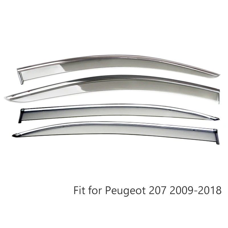 Peugeot 207 09-18 Atreus для peugeot 207 2009 2010 2011 2012 2013 автомобиль дымовой пожарной окна солнцезащитный козырек Обтекатели гвардии - Цвет: Peugeot 207 09-18