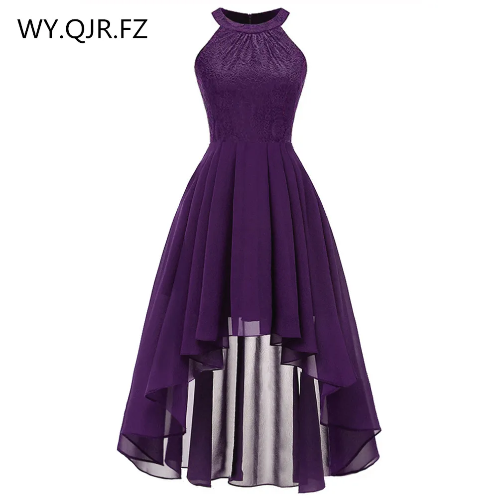 OML 538 # кружевное шифоновое платье подружки невесты с лямкой на шее спереди
