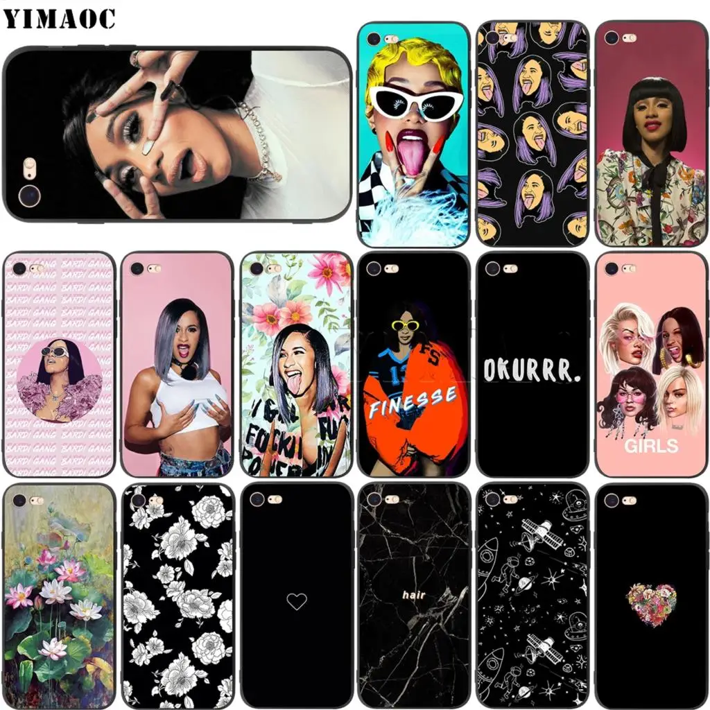 YIMAOC Cardi B мягкий чехол для Apple iPhone SE 2020 5 5s 6 6s 7 8 Plus XR X Xs 11 12 Pro Max mini | Мобильные