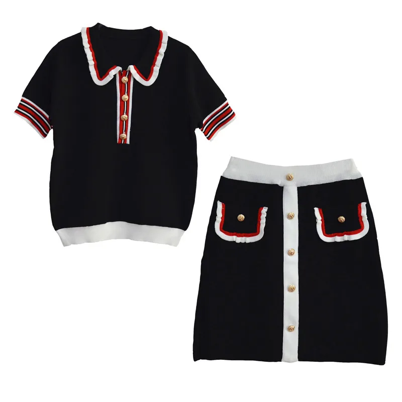 Женский дизайнерский комплект из 2 предметов брендовая трикотажная футболка в