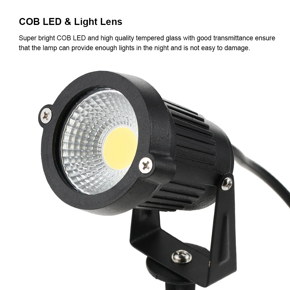 2/4 Pcs 12V Открытый Сад света 5W ССБ Водонепроницаемый светодиодный фонарь-прожектор газонные лампы садовые стены Двор Путь Свет ландшафт