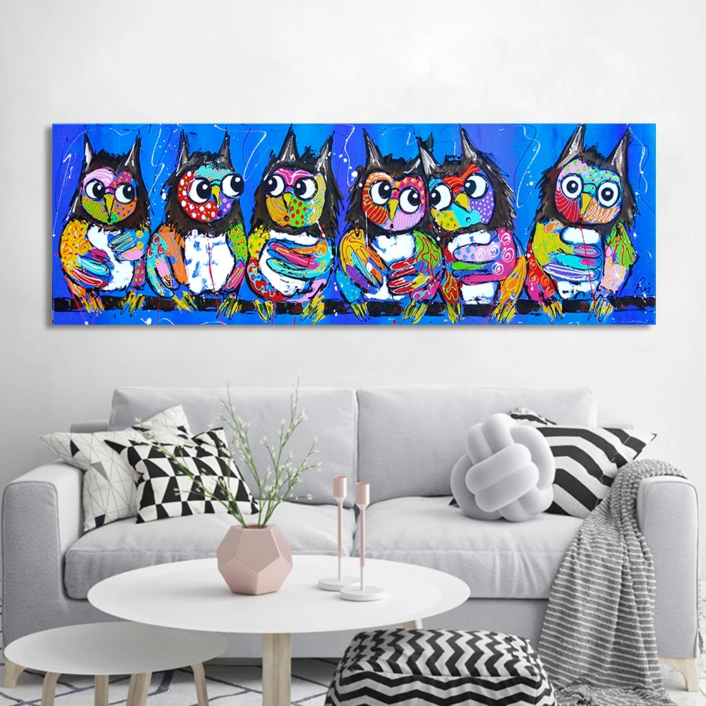 HDARTISAN Vrolijk Schilderij настенная живопись на холсте рисунок с животными шестью
