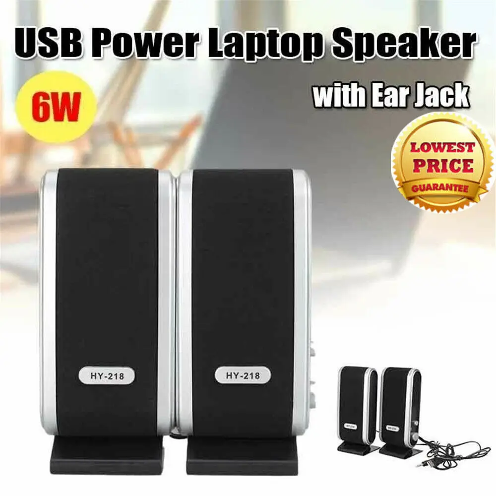 2 шт хорошее качество звука мини USB Динамики для ноутбука Проводные колонки для ноутбука 2,1 каналов для маленьких ПК ноутбуков