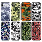 Черный чехол из ТПУ для iphone 5 5s SE 2020 6 6s 7 8 plus x 10, чехол для iphone XR XS 11 pro MAX, камуфляжный армейский рисунок