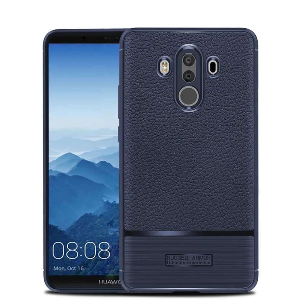 Popular Classic Litchi Leather Pattern Phone Case for Huawei Mate 10 PRO Trend Fashion PU Shockproof Color Cover Shell |