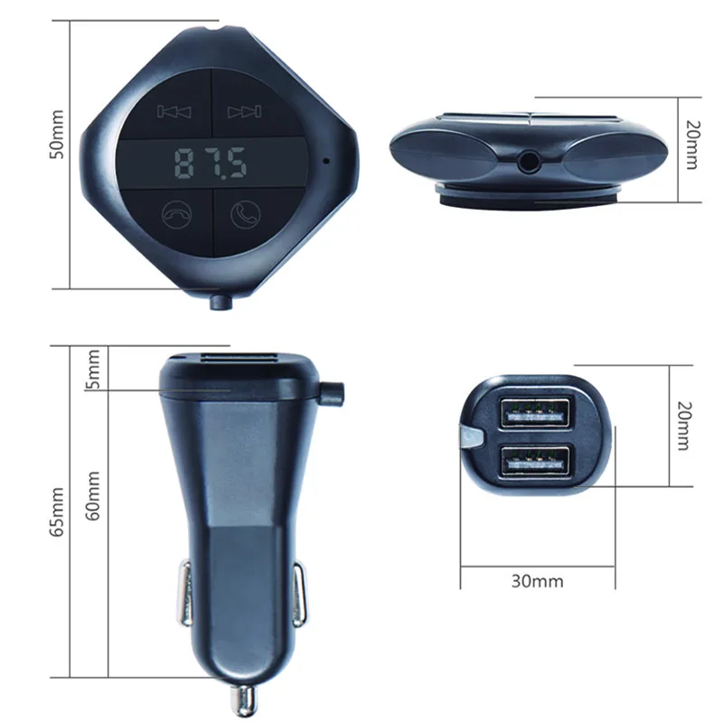 ANLUD автомобильный Bluetooth FM трансмиттер MP3 плеер для машины с двойным USB разъемом